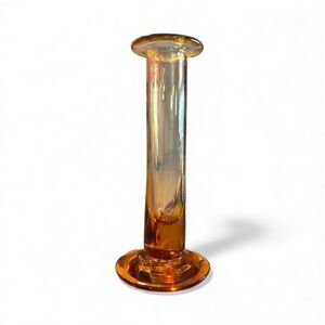 Beautiful Hand Blown HTF Vintage Amber Color 7” Bud Vase
